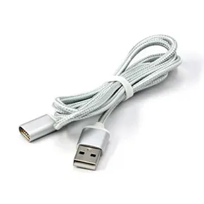USB Kabel (2.0), USB A M - Magnet Anschluss, 1m, silbern, yy